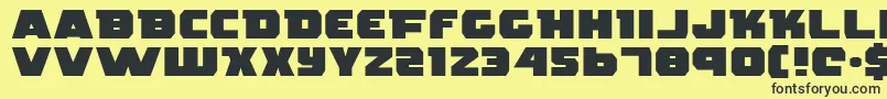 RogueHeroExpanded Font – Black Fonts on Yellow Background