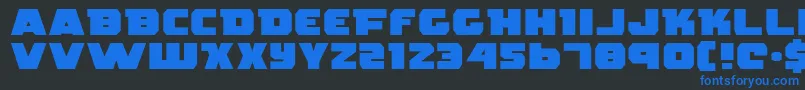 RogueHeroExpanded Font – Blue Fonts on Black Background