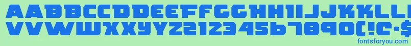 RogueHeroExpanded Font – Blue Fonts on Green Background