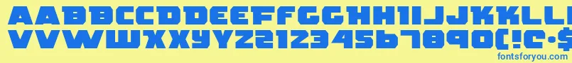 RogueHeroExpanded Font – Blue Fonts on Yellow Background