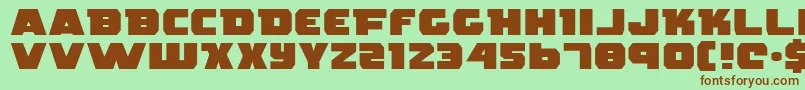 RogueHeroExpanded Font – Brown Fonts on Green Background