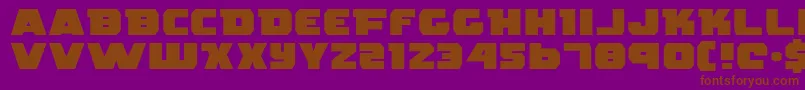 RogueHeroExpanded Font – Brown Fonts on Purple Background