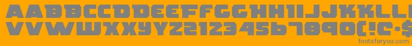 RogueHeroExpanded Font – Gray Fonts on Orange Background