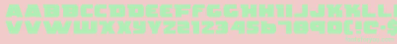 RogueHeroExpanded Font – Green Fonts on Pink Background