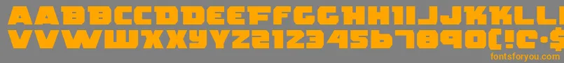 RogueHeroExpanded Font – Orange Fonts on Gray Background