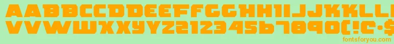 RogueHeroExpanded Font – Orange Fonts on Green Background