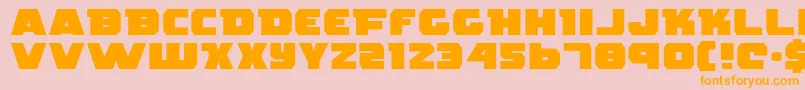 RogueHeroExpanded Font – Orange Fonts on Pink Background