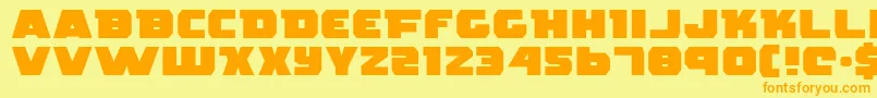 RogueHeroExpanded Font – Orange Fonts on Yellow Background