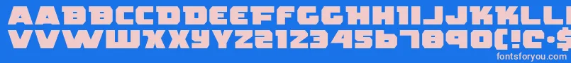 RogueHeroExpanded Font – Pink Fonts on Blue Background