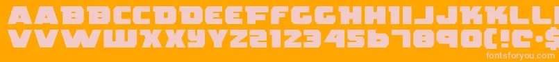 RogueHeroExpanded Font – Pink Fonts on Orange Background