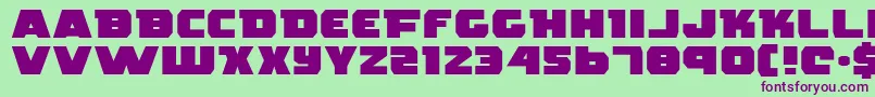 RogueHeroExpanded Font – Purple Fonts on Green Background