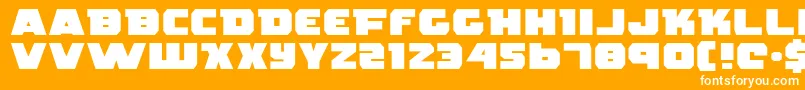 RogueHeroExpanded Font – White Fonts on Orange Background