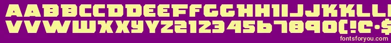 RogueHeroExpanded Font – Yellow Fonts on Purple Background