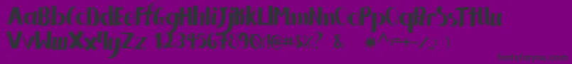 フォントPattoRegular – 紫の背景に黒い文字