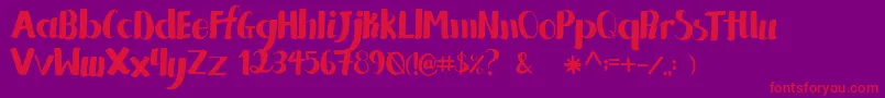 PattoRegular Font – Red Fonts on Purple Background