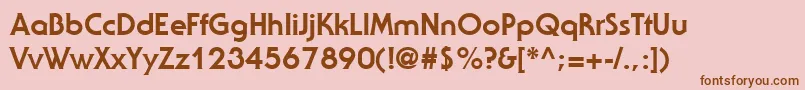 StaidRegular Font – Brown Fonts on Pink Background