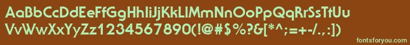StaidRegular Font – Green Fonts on Brown Background
