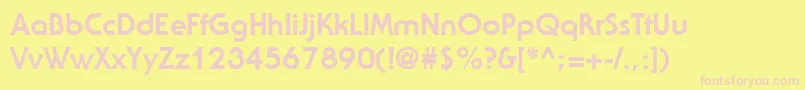 StaidRegular Font – Pink Fonts on Yellow Background