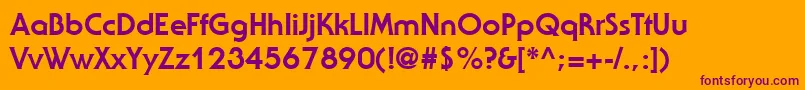 StaidRegular Font – Purple Fonts on Orange Background