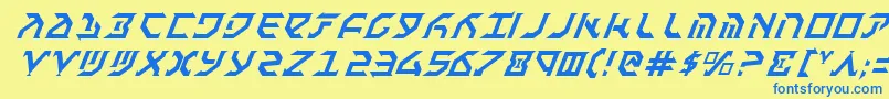 Fanti Font – Blue Fonts on Yellow Background