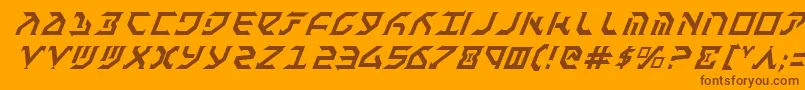 Fanti Font – Brown Fonts on Orange Background