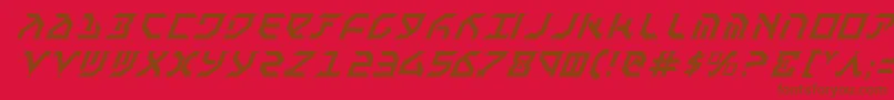 Fanti Font – Brown Fonts on Red Background