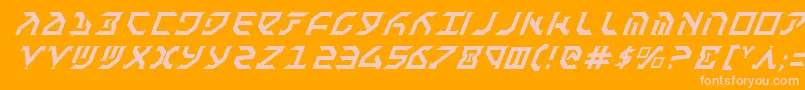 フォントFanti – オレンジの背景にピンクのフォント