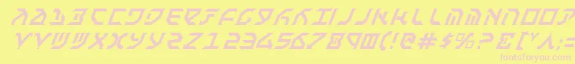 Fanti Font – Pink Fonts on Yellow Background