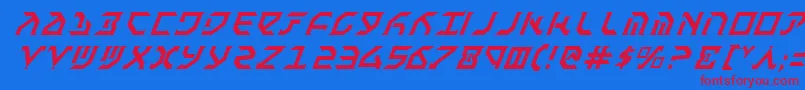 Fanti Font – Red Fonts on Blue Background