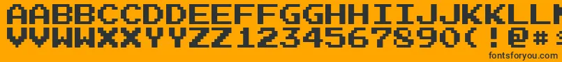 ArcadeN Font – Black Fonts on Orange Background