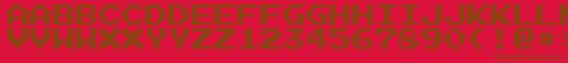 フォントArcadeN – 赤い背景に茶色の文字