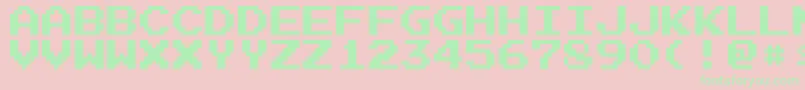 ArcadeN Font – Green Fonts on Pink Background