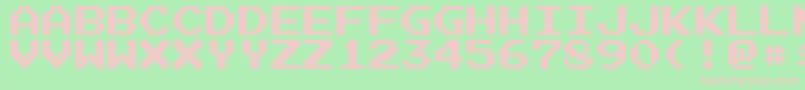 ArcadeN Font – Pink Fonts on Green Background