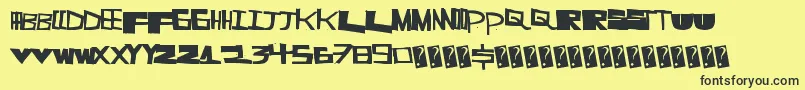 Supercut Font – Black Fonts on Yellow Background