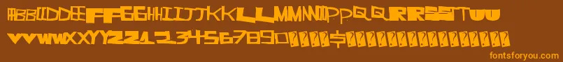 Шрифт Supercut – оранжевые шрифты на коричневом фоне