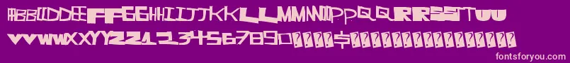 Supercut Font – Pink Fonts on Purple Background