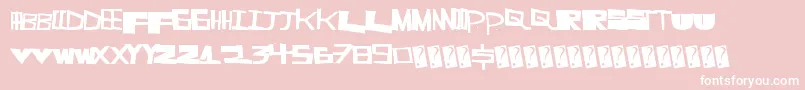 Supercut Font – White Fonts on Pink Background