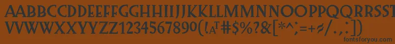 Шрифт Preissig1918 – чёрные шрифты на коричневом фоне