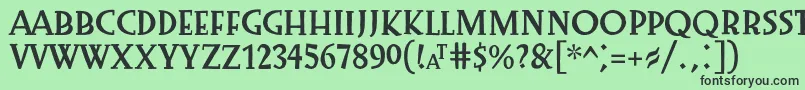 Preissig1918 Font – Black Fonts on Green Background