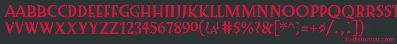 Preissig1918 Font – Red Fonts on Black Background