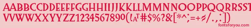 Шрифт Preissig1918 – красные шрифты на розовом фоне