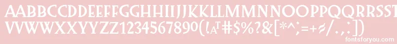 Więcej informacji o czcionce Preissig1918 Czcionka Preissig1918 – białe czcionki na różowym tle