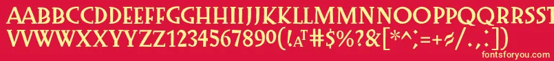 Czcionka Preissig1918 – żółte czcionki na czerwonym tle