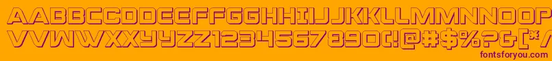 Praetorian3D Font – Purple Fonts on Orange Background