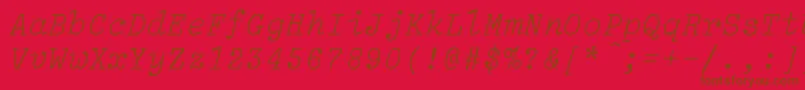 Шрифт BalsamLight – коричневые шрифты на красном фоне