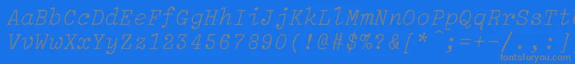 BalsamLight Font – Gray Fonts on Blue Background