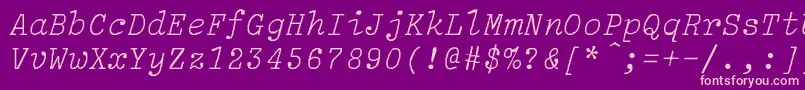 BalsamLight Font – Pink Fonts on Purple Background