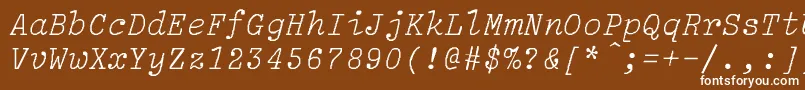 BalsamLight Font – White Fonts on Brown Background
