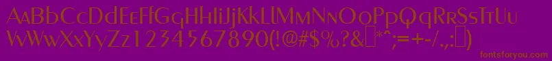 GreyhoundRegular Font – Brown Fonts on Purple Background