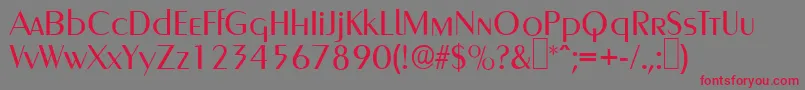 GreyhoundRegular Font – Red Fonts on Gray Background